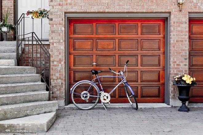 Garage in the house, bicycle