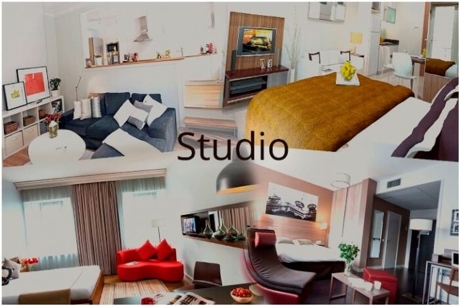 Interiors of a studio apartment in a new building